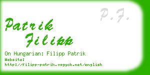 patrik filipp business card